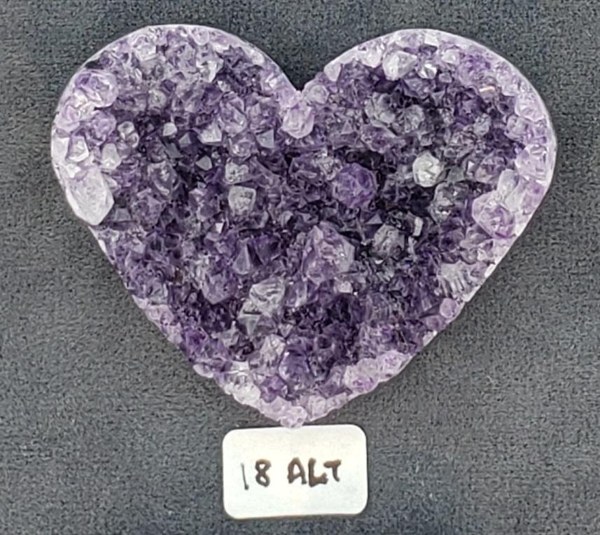 Medium Amethyst Cluster Hearts - CRYSTAL LIGHT ELEMENTS 