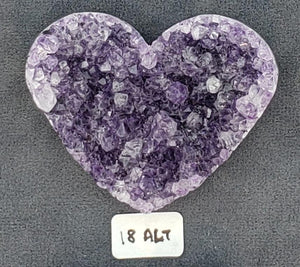 Medium Amethyst Cluster Hearts - CRYSTAL LIGHT ELEMENTS 