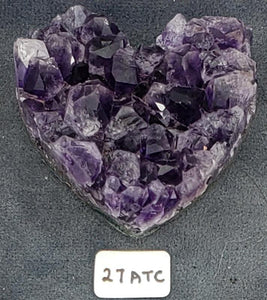 Medium Amethyst Cluster Hearts - CRYSTAL LIGHT ELEMENTS 