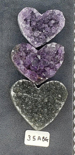 Load image into Gallery viewer, Small Amethyst Heart Clusters Triplets - CRYSTAL LIGHT ELEMENTS 
