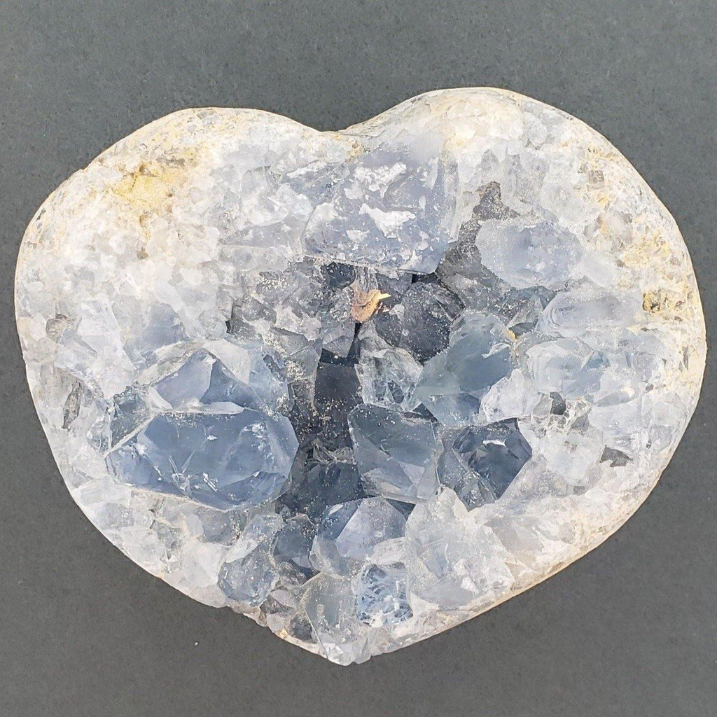 Celestite Heart Geode 5' - CRYSTAL LIGHT ELEMENTS 