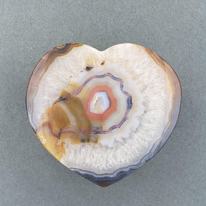 Heart Agate Slab with Druzy - CRYSTAL LIGHT ELEMENTS 