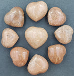 Load image into Gallery viewer, Peach Moonstone Hearts Palm Stones - CRYSTAL LIGHT ELEMENTS 
