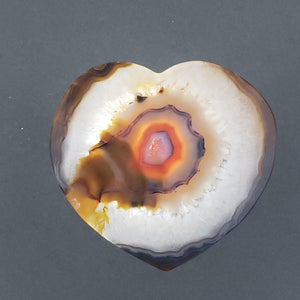 Heart Agate Slab with Druzy - CRYSTAL LIGHT ELEMENTS 